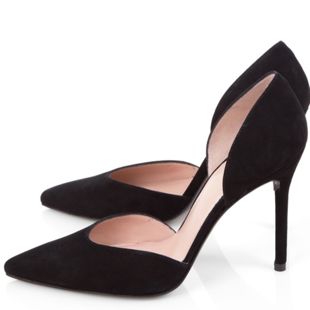 Stuart Weitzman For Scoop Black Suede D’orsay 7 - image 1